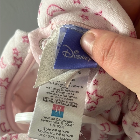 Disney Pink Footie One Piece with Soft Comfort - Picture 2 of 4